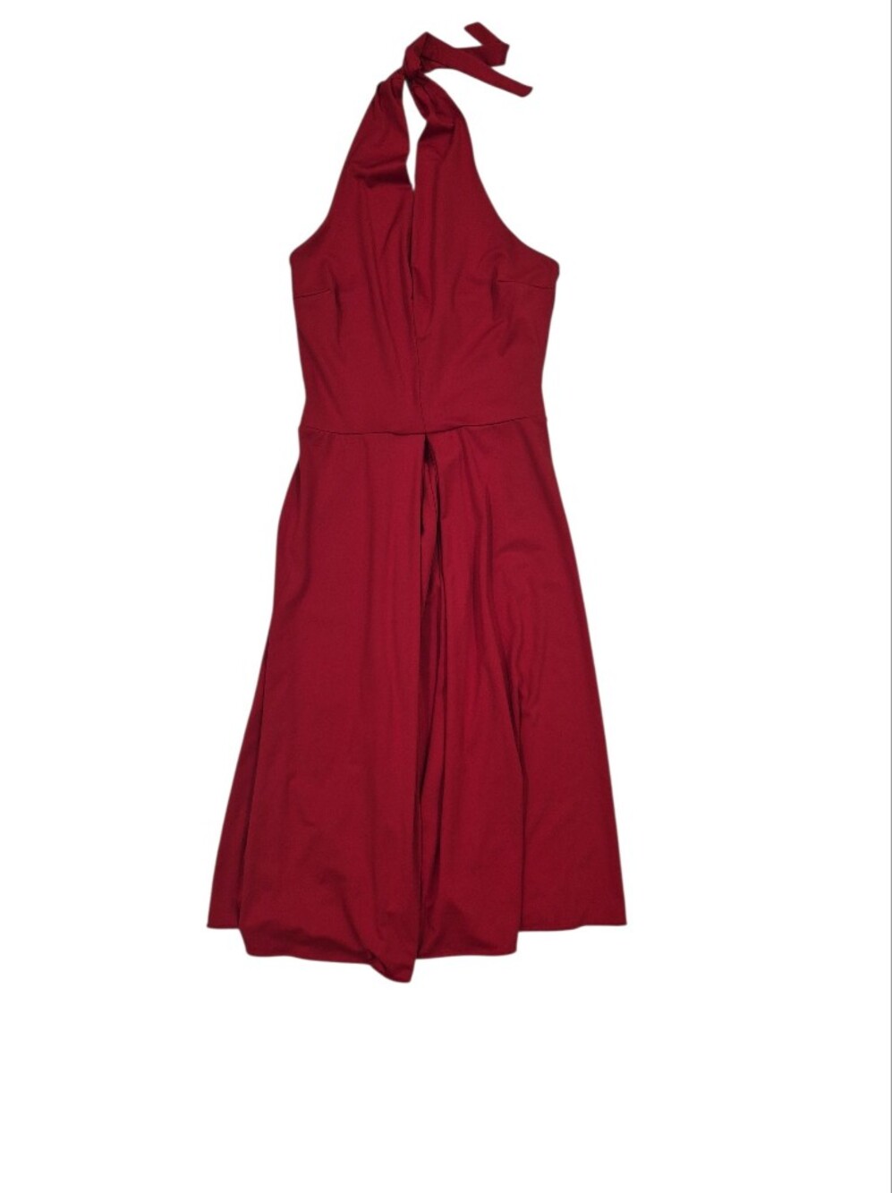 Shape FX Wine Red Halter Midi Dress